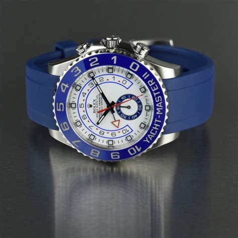 rolex yacht master 2 blue strap|everest curved end rubber strap.